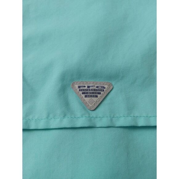 Columbia Blue Short Sleeve PFG Vented Button Down Fishing Shirt Men's Size XL - Picture 4 of 12